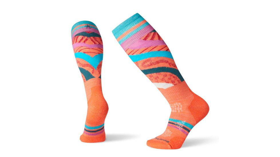 Smartwool PhD Ski Light Pattern Socks - Womens, Habanero, Large, SW001039A15-L