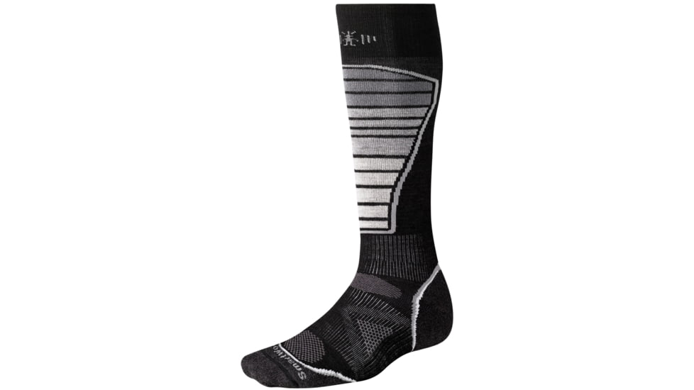 Smartwool PhD Ski Light Sock - Men's-X-Large-Black/Gray