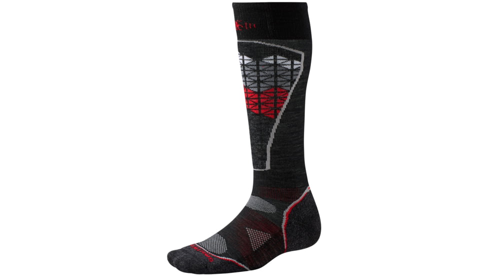 Smartwool PhD Ski Light Sock - Men's-Large-Black/Red