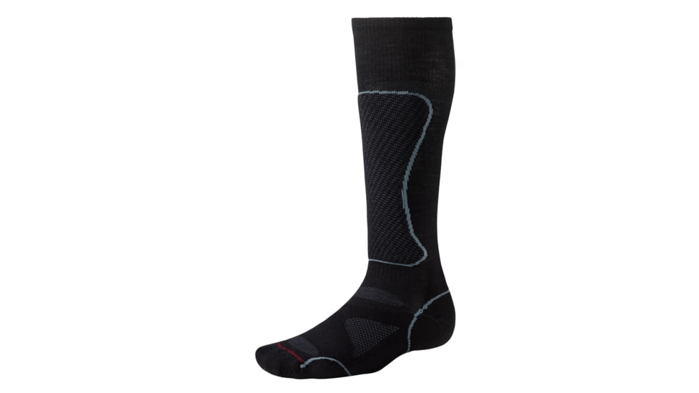 Smartwool PhD Ski Light Sock - Men's-X-Large-Black/Grey Green