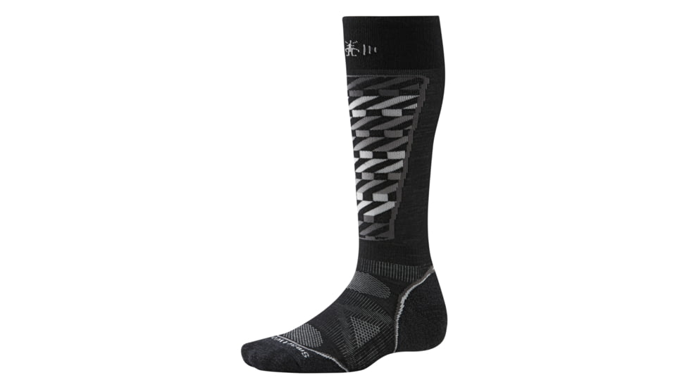 Smartwool PhD Ski Light Sock - Mens-Large-Black/White