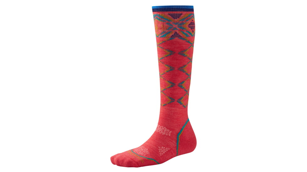 PhD Ski Light Sock - Womens-Hibiscus-Small