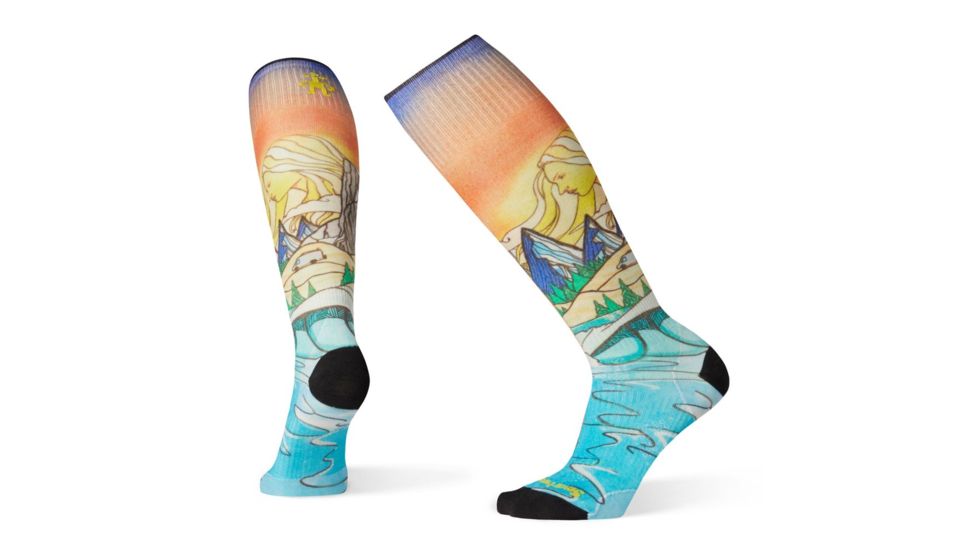 Smartwool PhD Ski Ultra Light Lifecycle Print Socks - Womens, Multi Color, Small, SW001183150-S