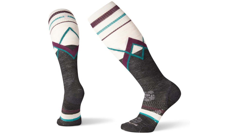 Smartwool PhD Ski Ultra Light Pattern Socks - Womens, Charcoal, Small, SW001503003