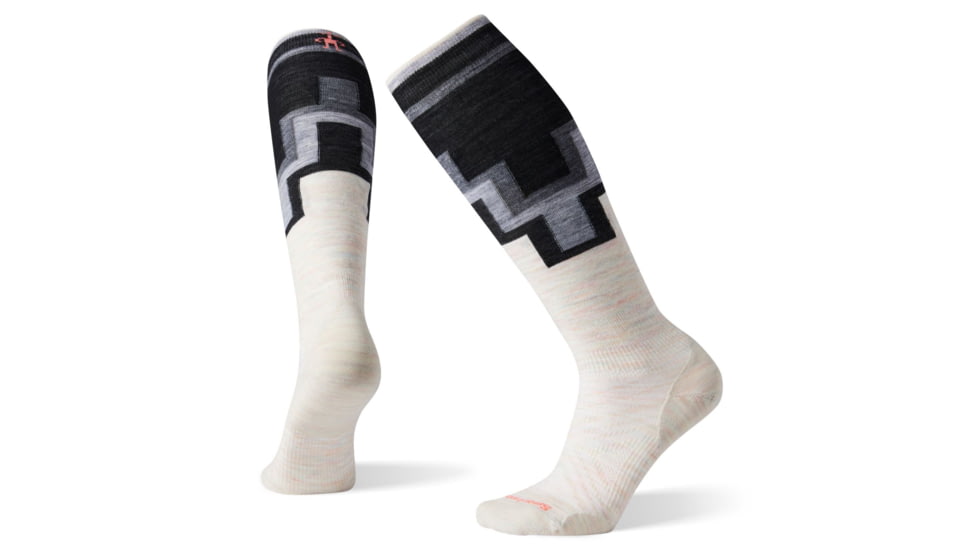 Smartwool PhD Ski Ultra Light Pattern Socks - Womens, Moonbeam, Medium, SW001445A81-M