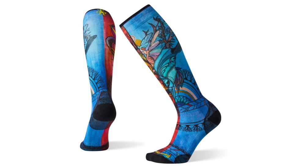Smartwool PhD Ski Ultra Light Print Socks - Womens, Multi Color, Medium, SW001446150-M