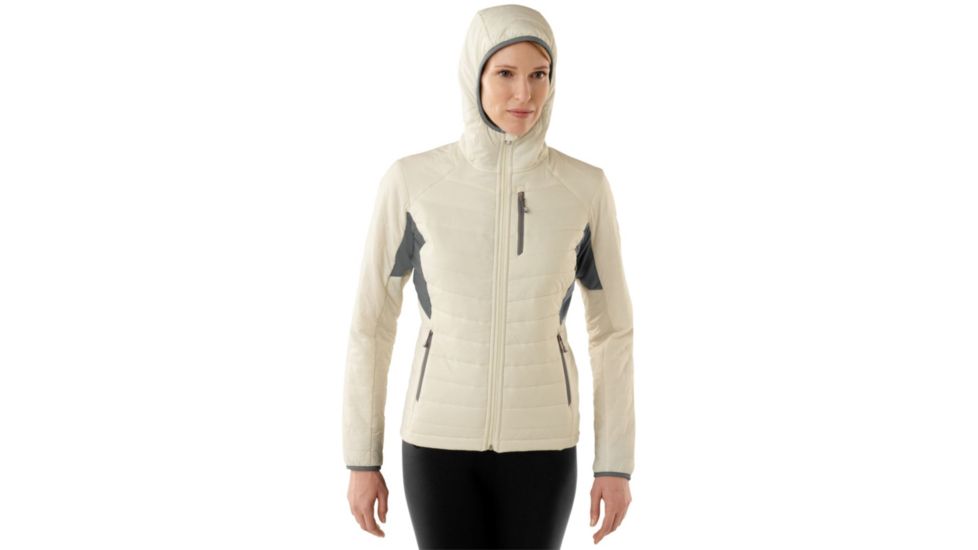 Smartwool PhD SmartLoft Full Zip Hoody - Women's-Natural-Large