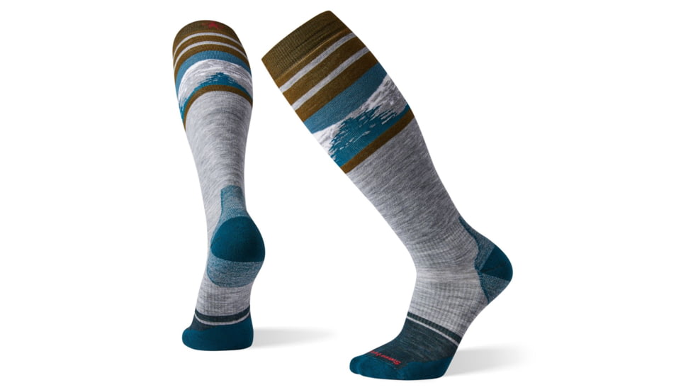 Smartwool PhD Snow Light Elite Pattern Socks, Lunar Gray, Large, SW001451E47-L