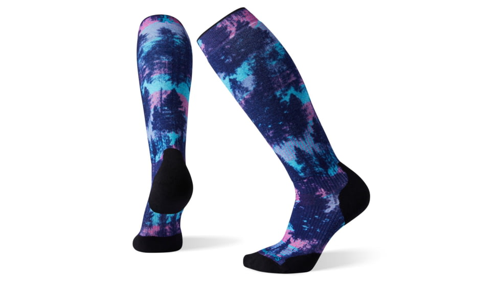 Smartwool PhD Snow Light Elite Print Socks - Womens, Ocean Abyss, Medium, SW001448E21-M