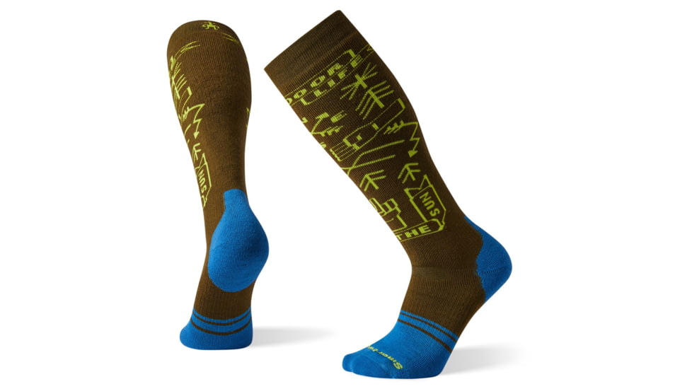 Smartwool PhD Snow Medium Park Vibes Pattern Socks, Military Olive, Extra Large, SW001452D11-XL