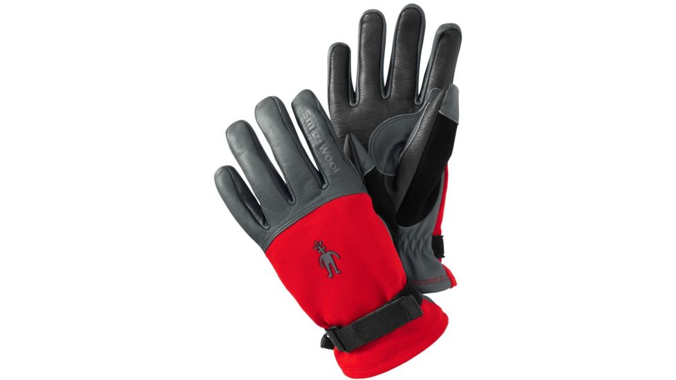Smartwool PhD Spring Glove - Men's-Bright Red-Small