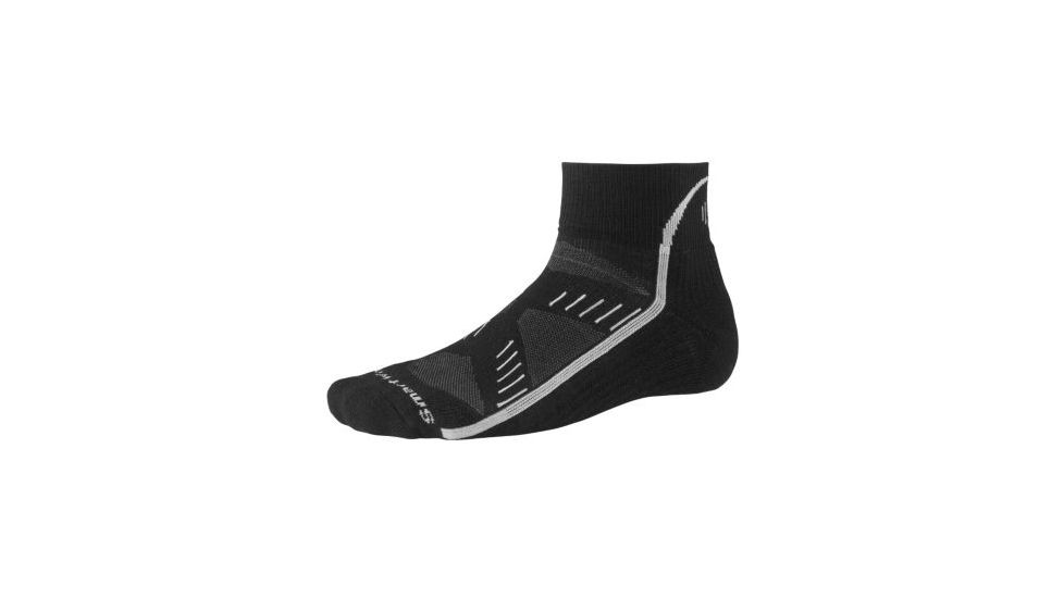 Smartwool PhD Trail Run Mini Sock - Men's-Medium-Black/Silver