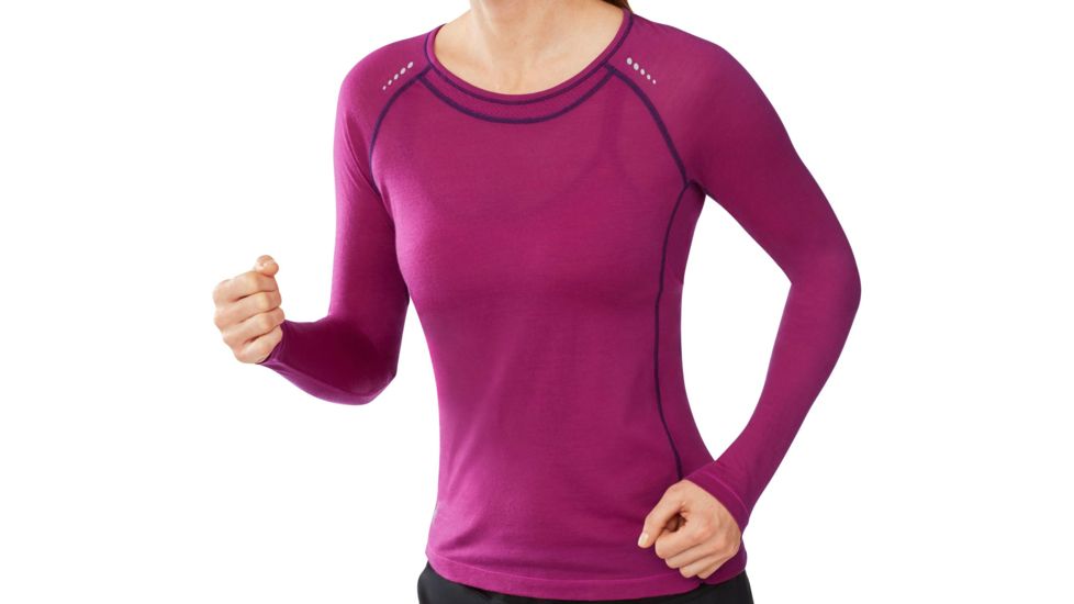 Smartwool PhD Ultra Light Long Sleeve Top - Women's-Berry-X-Small