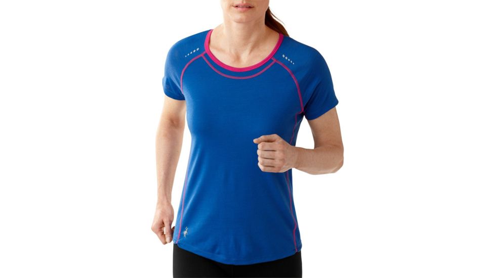 Smartwool PhD Ultra Light Short Sleeve Top - Womens-Bright Blue-Small