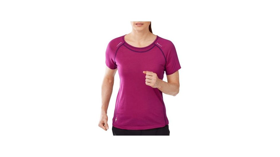 Smartwool PhD Ultra Light Short Sleeve - Womens, Berry, Extra Small, SW0SO134044XS