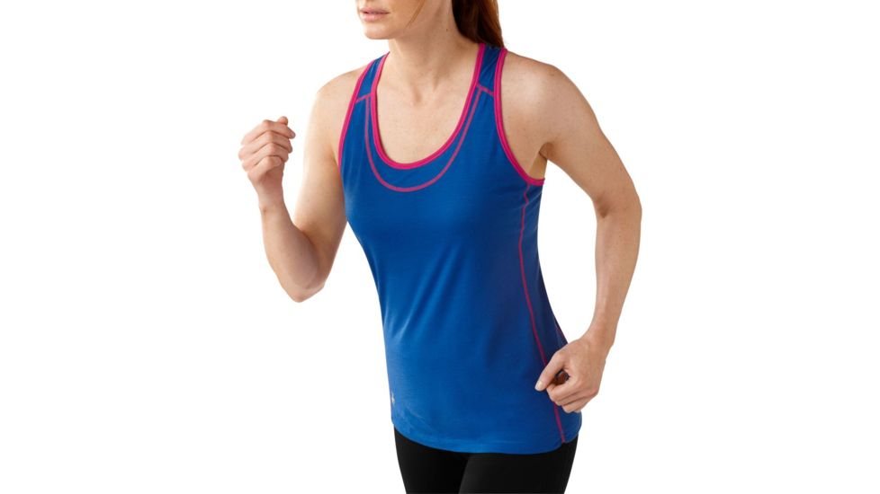 Smartwool PhD Ultra Light Tank - Women's-Bright Blue-Small