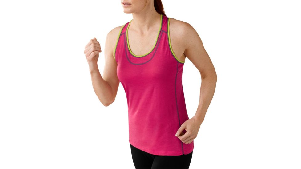 Smartwool PhD Ultra Light Tank - Womens-Bright Pink-Large