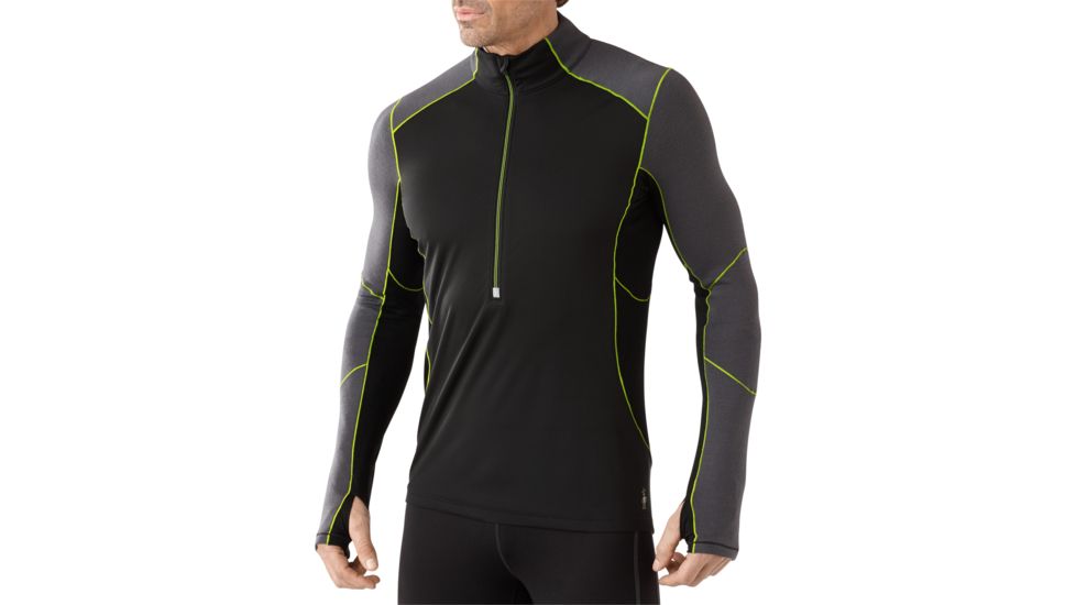 Smartwool PhD Wind Zip T Top - Mens -Graphite-Small