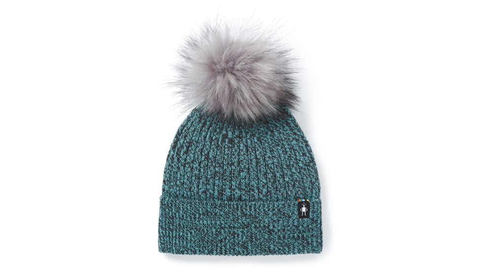 Smartwool Powder Pass Beanie, Wave Blue/Charcoal Marl, One Size, SW000464F16-1FM