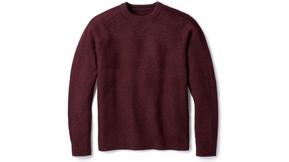 Smartwool Ripple Ridge Crew Sweater - Mens, Tibetan Red Heather/Charcoal Heather, Extra Large, SW000297A78