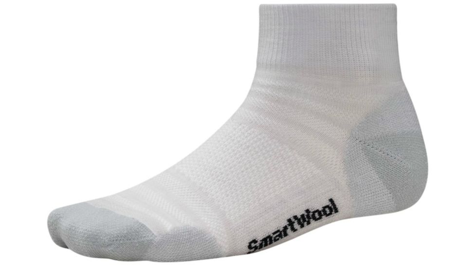 Smartwool Run Light Mini Sock - Men's-Silver Grey Heather-X-Large