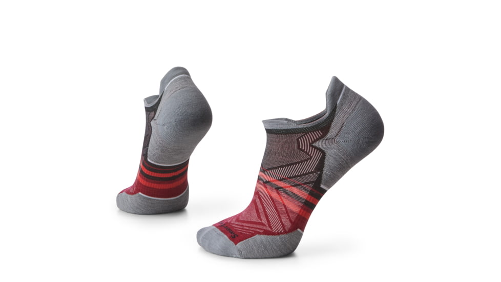 Smartwool Run Targeted Cushion Low Ankle Pattern Socks, Tibetan Red, Large, SW001660A251-L