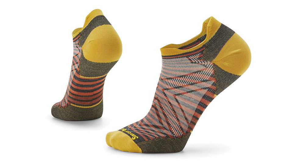 Smartwool Run Zero Cushion Low Ankle Pattern Socks - Unisex, Charcoal, Medium, SW0016520031-M