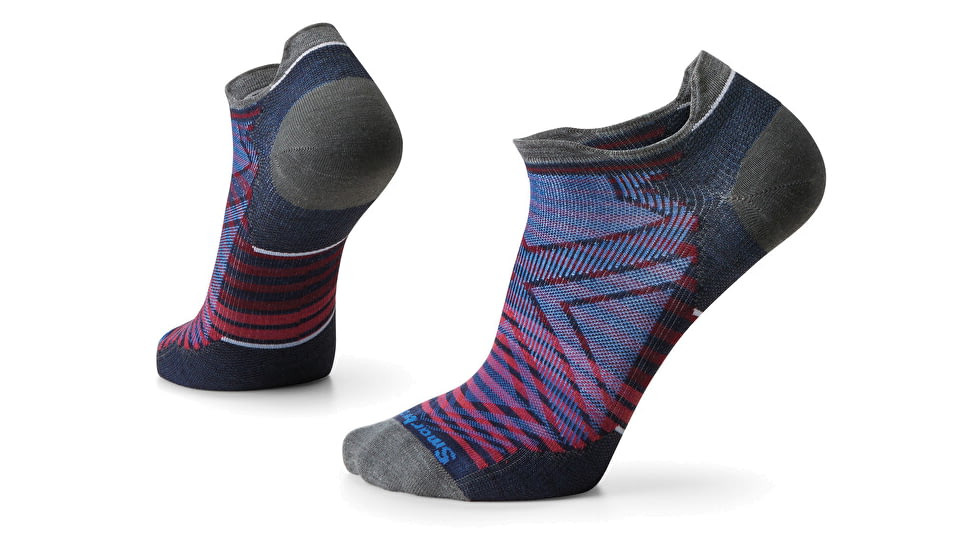 Smartwool Run Zero Cushion Low Ankle Pattern Socks - Unisex, Deep Navy, Extra Large, SW0016520921-XL