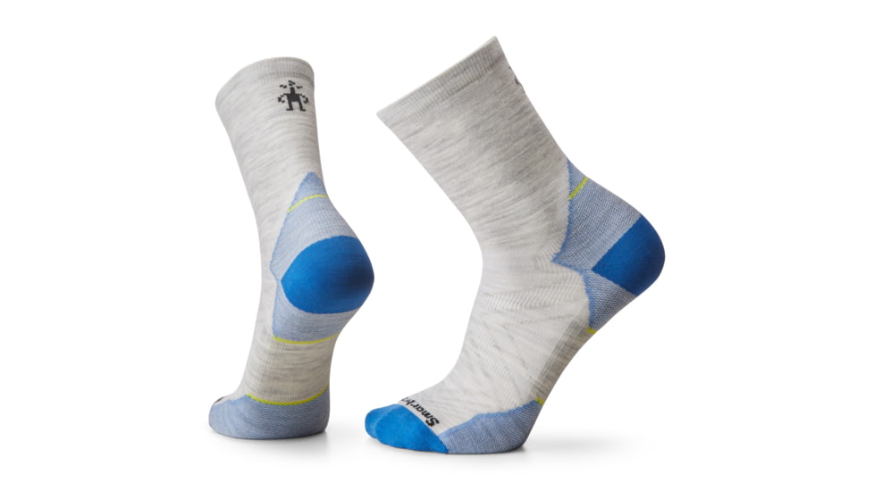 Smartwool Run Zero Cushion Mid Crew Socks - Unisex, Ash, Extra Large, SW0016550691-069 ASH-XL