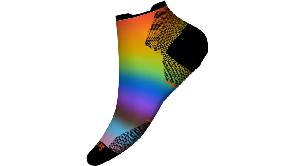 Smartwool Run Zero Cushion Pride Rainbow Print Low Ankle Socks, Multi Color, Small, SW0020811501-S