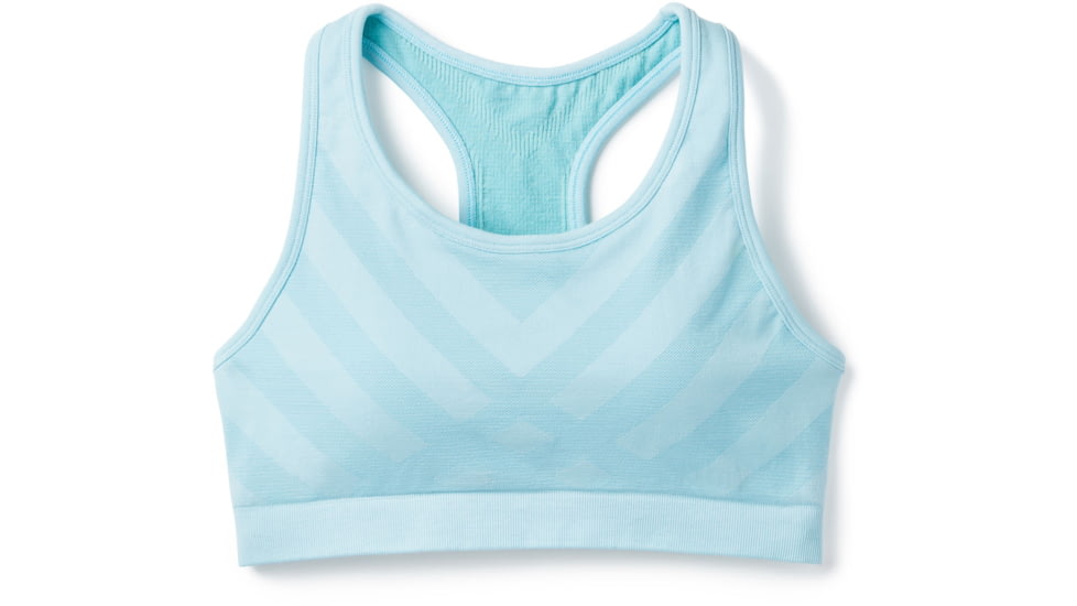 Smartwool Seamless Racerback Bra - Womens, Light Wave Blue, Extra Small, SW015126D83-XS