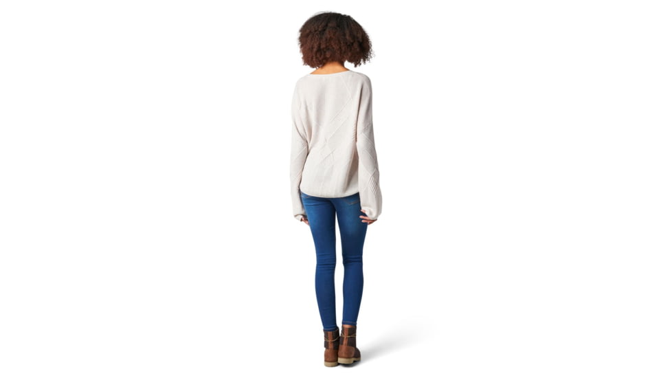 Smartwool Shadow Pine Cable V-Neck Sweater - Womens, Rainbow Donegal, Extra Large, SW016394E48-XL
