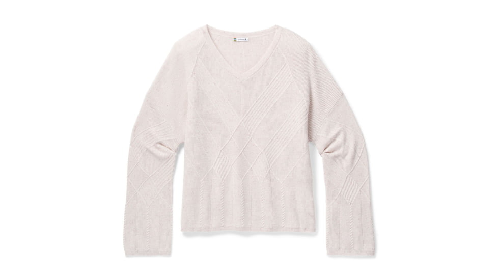 Smartwool Shadow Pine Cable V-Neck Sweater - Womens, Rainbow Donegal, Extra Large, SW016394E48-XL