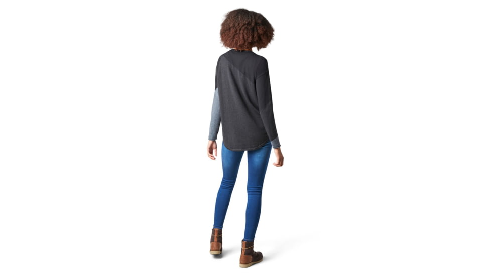 Smartwool Shadow Pine Colorblock Sweater - Womens, Charcoal Heather, Medium, SW016395010-M