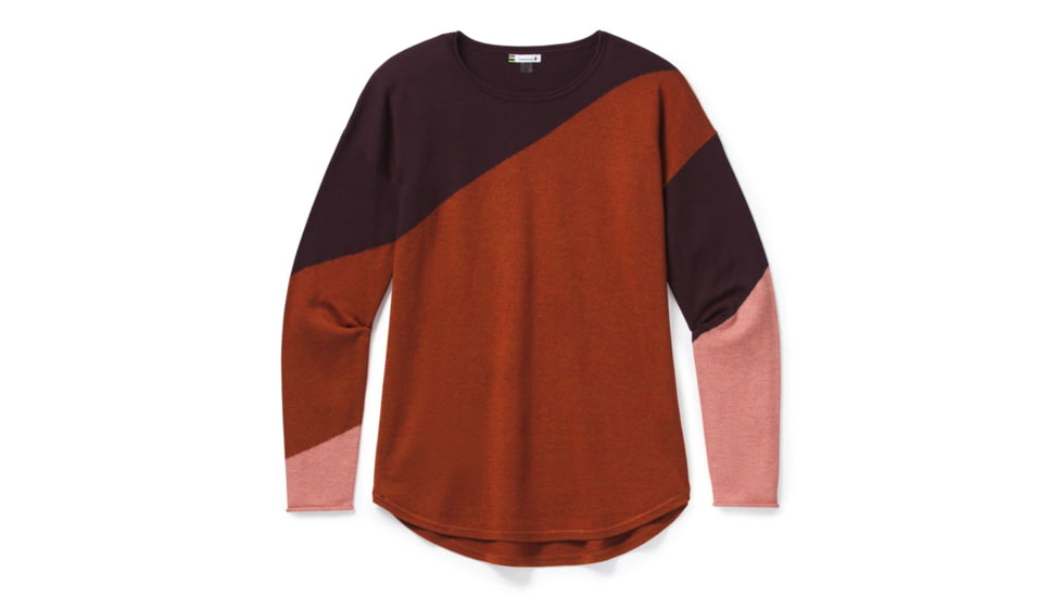 Smartwool Shadow Pine Colorblock Sweater - Womens, Ginger Heather, Small, SW016395E14-S