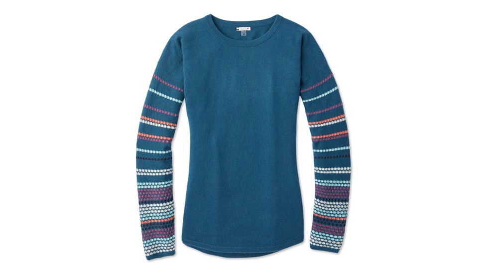 Smartwool Shadow Pine Crew Sweater - Womens, Deep Marlin Heather, Medium, SW019276C52-M