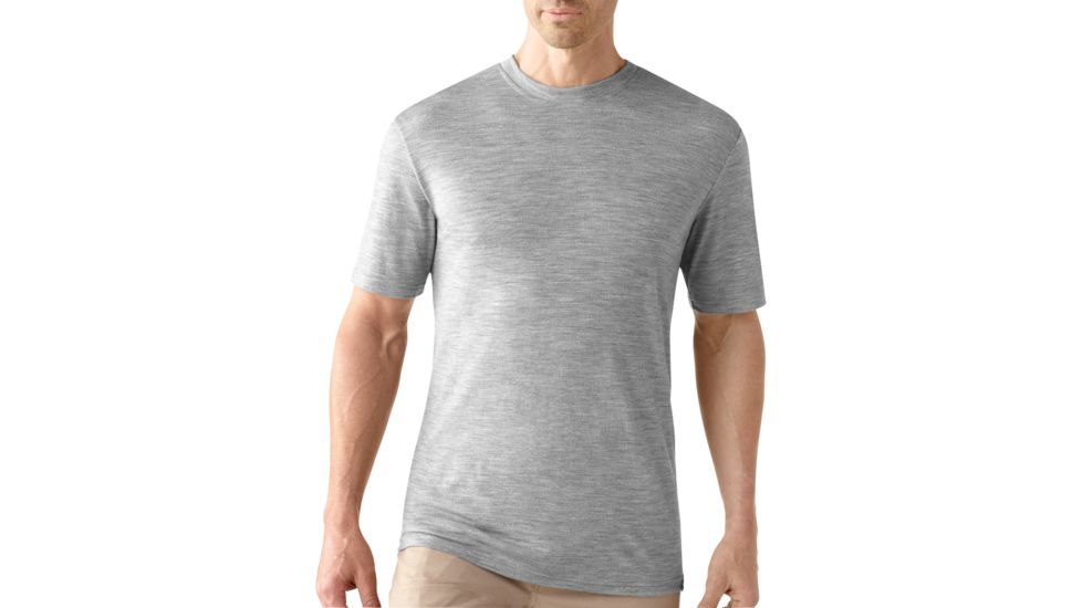 Smartwool Short Sleeve Tee - Men's-Large-Silver Grey Heather