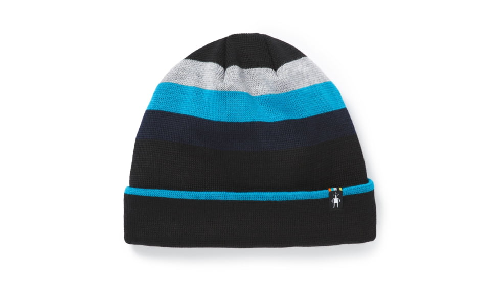 Smartwool Ski Retro Stripe Beanie, Sea Blue, One Size, SW018053951-1FM