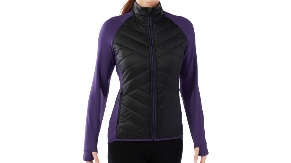 Smartwool SL Corbet 120 Jacket - Women's -Black/Mountain Purple-Medium