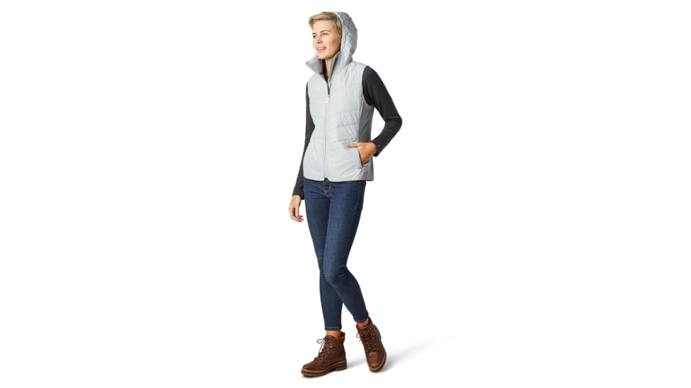 Smartwool Smartloft 60 Hoodie Vest - Womens, Storm Gray, Small, SW014072C24-S