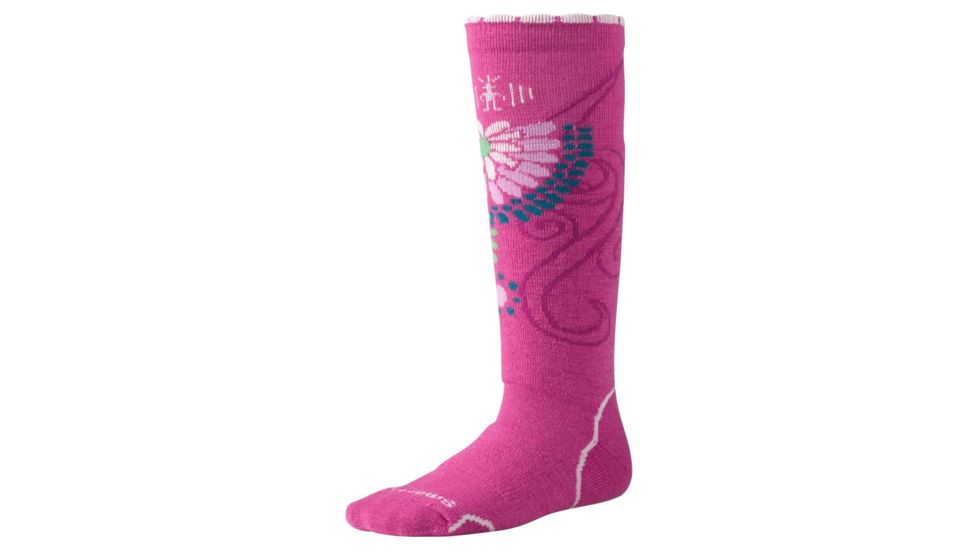 Smartwool Snowboard Socks - Girl's-Peony-Small