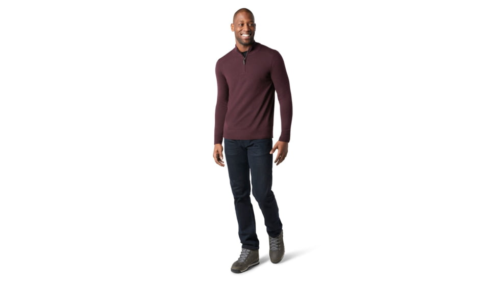 Smartwool Sparwood Half Zip Sweater - Mens, Woodsmoke Heather, Medium, SW016427B85-M