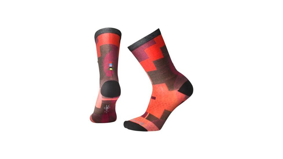 Smartwool Stairway Print Crew Sock - Women's, Tibetan Red, Medium SW003826A25-M