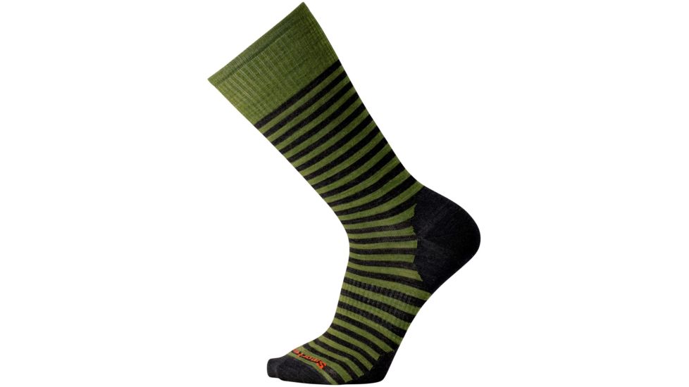 Smartwool Stria Ultra Light Crew Casual Sock - Men's-Light Loden Heather-Medium