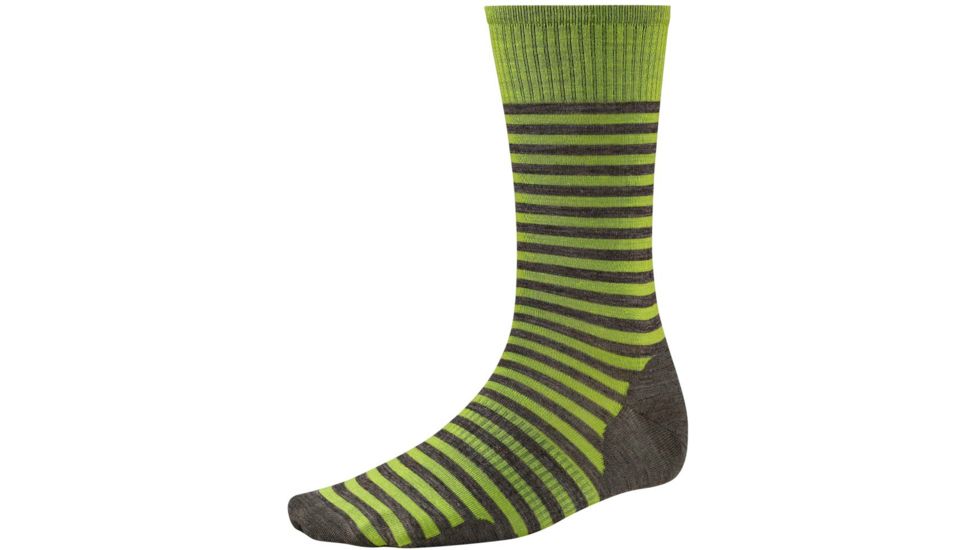Stria Ultra Light Crew Casual Sock - Mens-SmartWool Green-X-Large