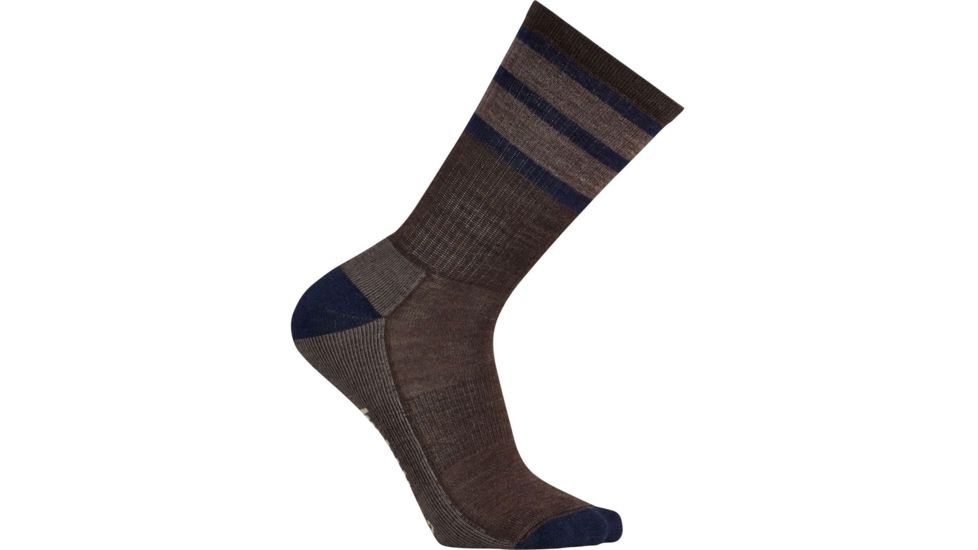 Smartwool Striped Hike Light Crew Sock - Kid's-Chestnut-Small