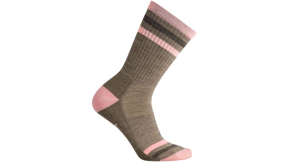 Smartwool Striped Hike Light Crew Sock - Women's-Fossil-Small
