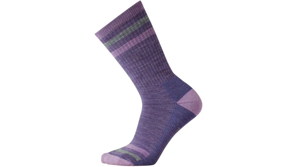 Smartwool Striped Hike Light Crew Sock - Women's -Lavender-Small