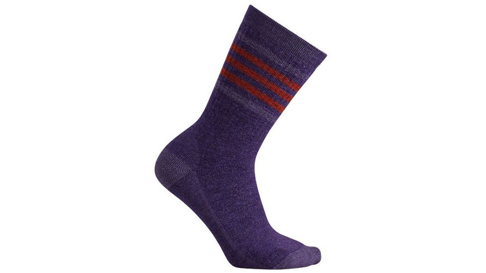 Smartwool Striped Hike Light Crew Sock - Women's -Mountain Purple-Clearance-Medium