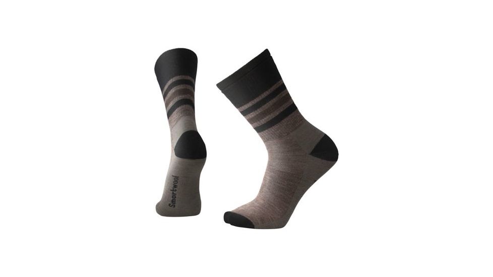 Smartwool Striped Hike Medium Crew Sock - Men's, Taupe, X-Large SW001096236-XL